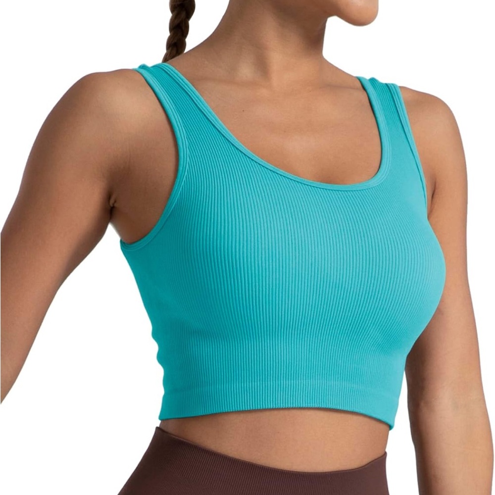 Garage Blue Ribbed Tank Top - Picture 4 of 5